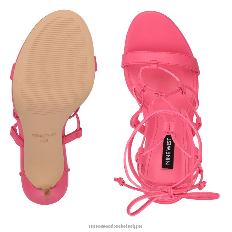 Nine West L48XT854 wauw roze Mix sandalen met enkelwikkel