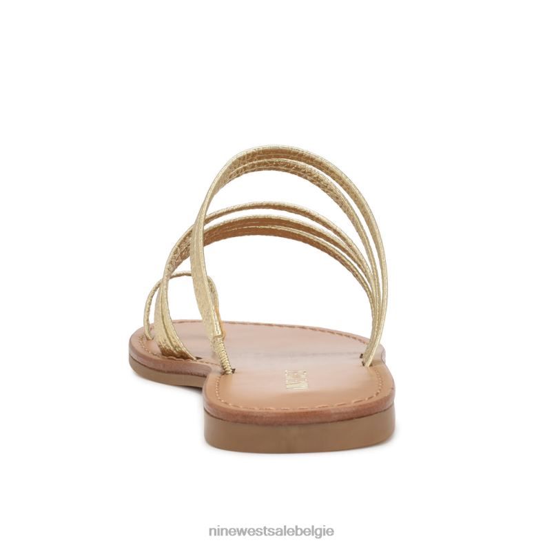 Nine West L48XT801 platijn CINS teenring platte sandalen met bandjes