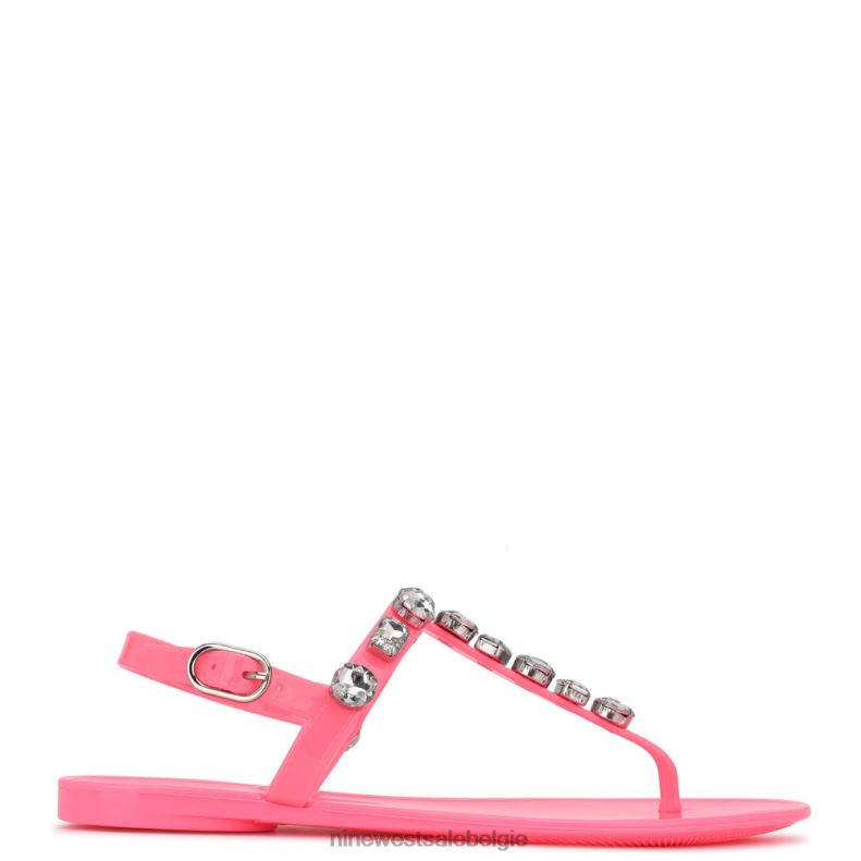 Nine West L48XT814 Neon roze Sandalen van jeneverbessengelei