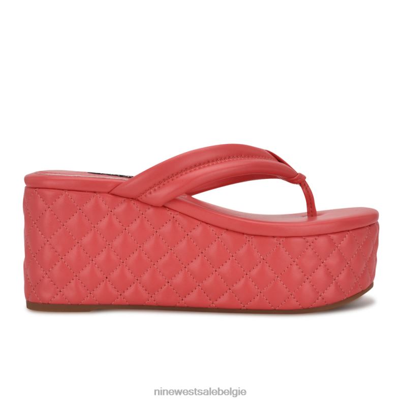 Nine West L48XT831 koraal Newya platform-teenslippers