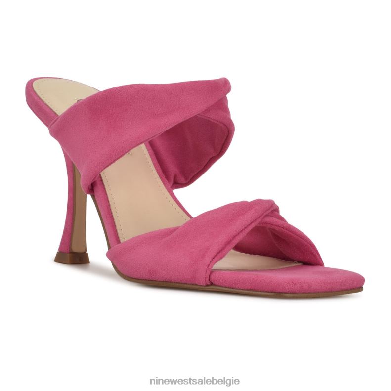 Nine West L48XT1004 schokkend roze seeya sandalen met hak