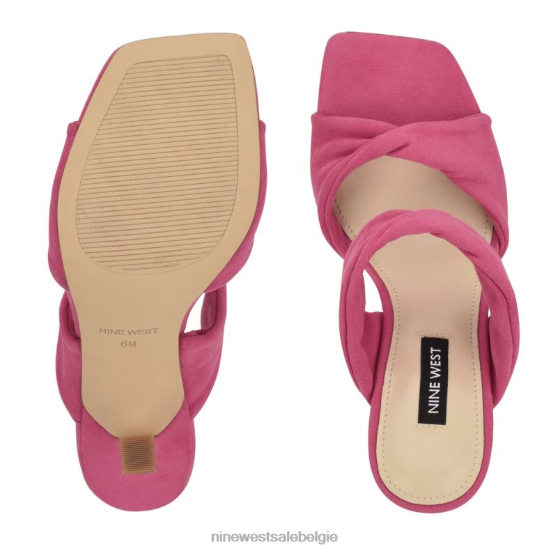 Nine West L48XT1004 schokkend roze seeya sandalen met hak