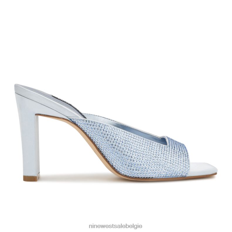 Nine West L48XT1744 poeder blauw pyper-slipsandalen met hak