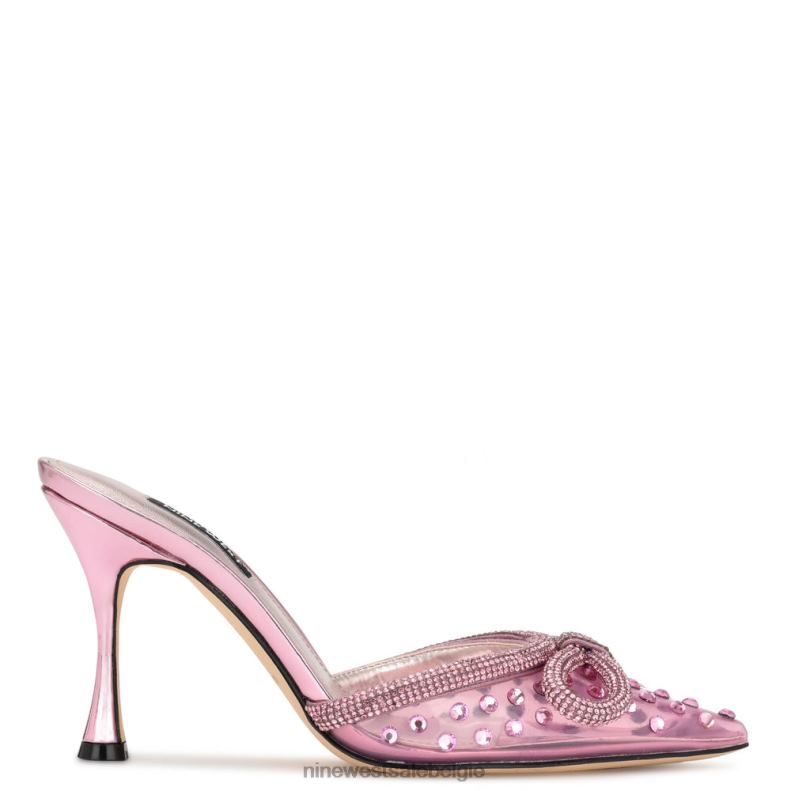 Nine West L48XT1887 roze kristal Nanita-slippers met hakken