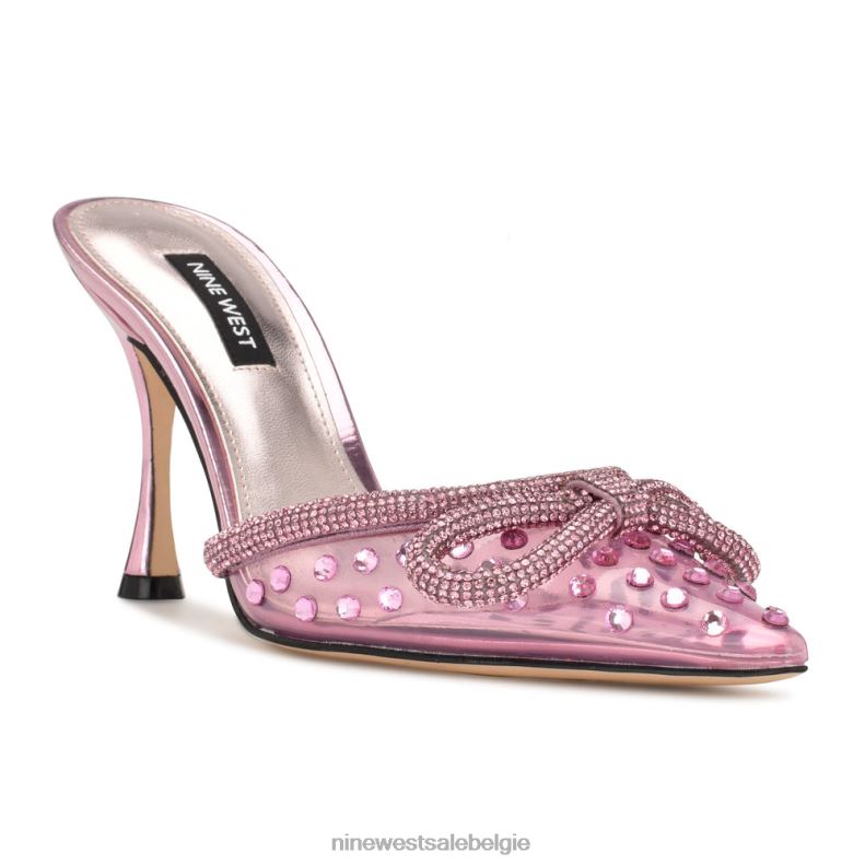 Nine West L48XT1887 roze kristal Nanita-slippers met hakken