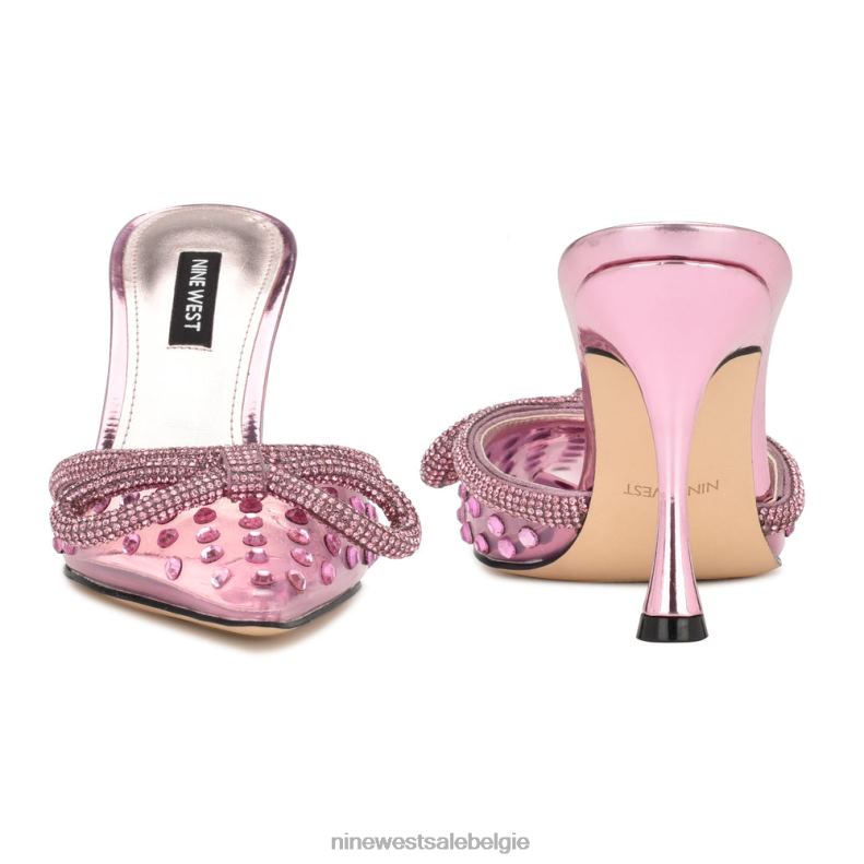 Nine West L48XT1887 roze kristal Nanita-slippers met hakken