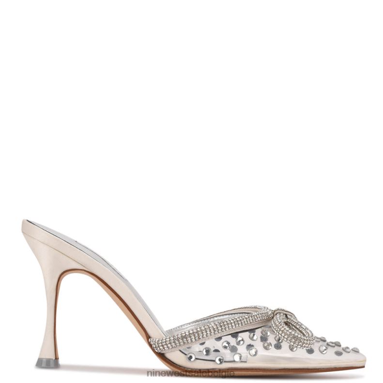 Nine West L48XT1888 helder/zilver kristal Nanita-slippers met hakken