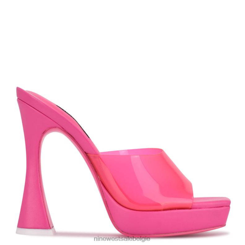 Nine West L48XT1971 Neon roze ansel platformslipsandalen