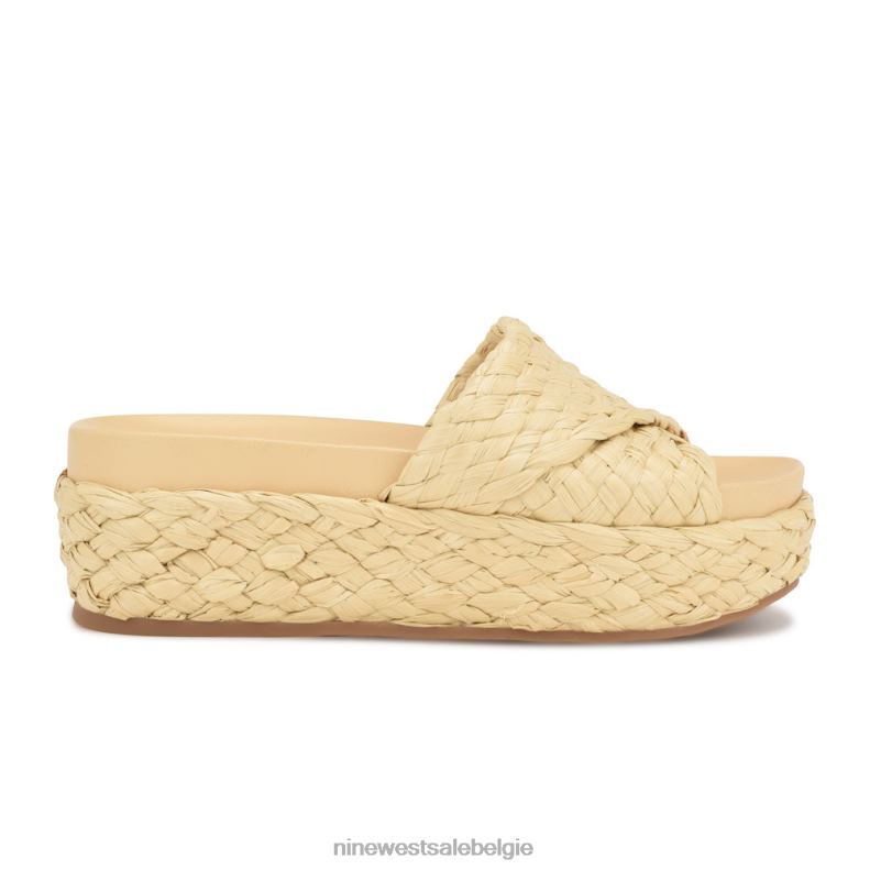 Nine West L48XT647 natuurlijke raffia Canni espadrille-slipsandalen