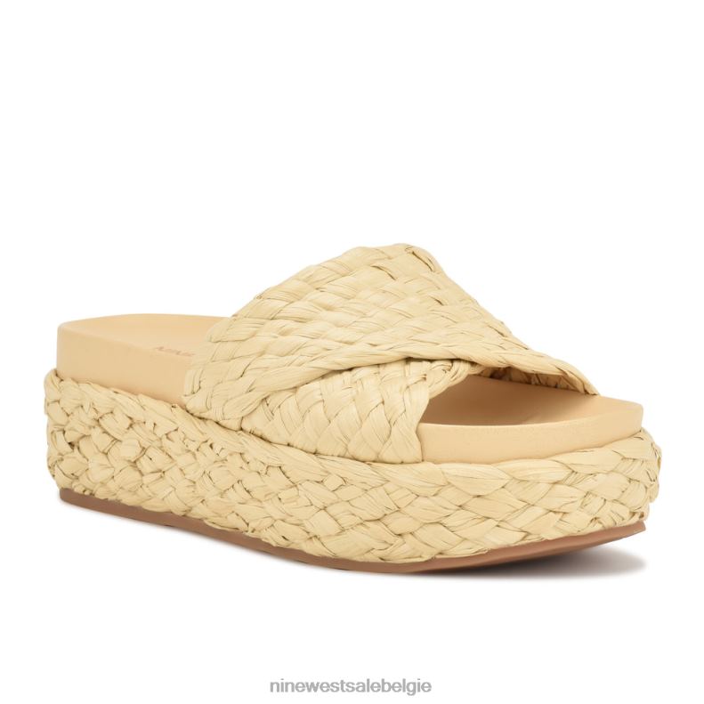 Nine West L48XT647 natuurlijke raffia Canni espadrille-slipsandalen