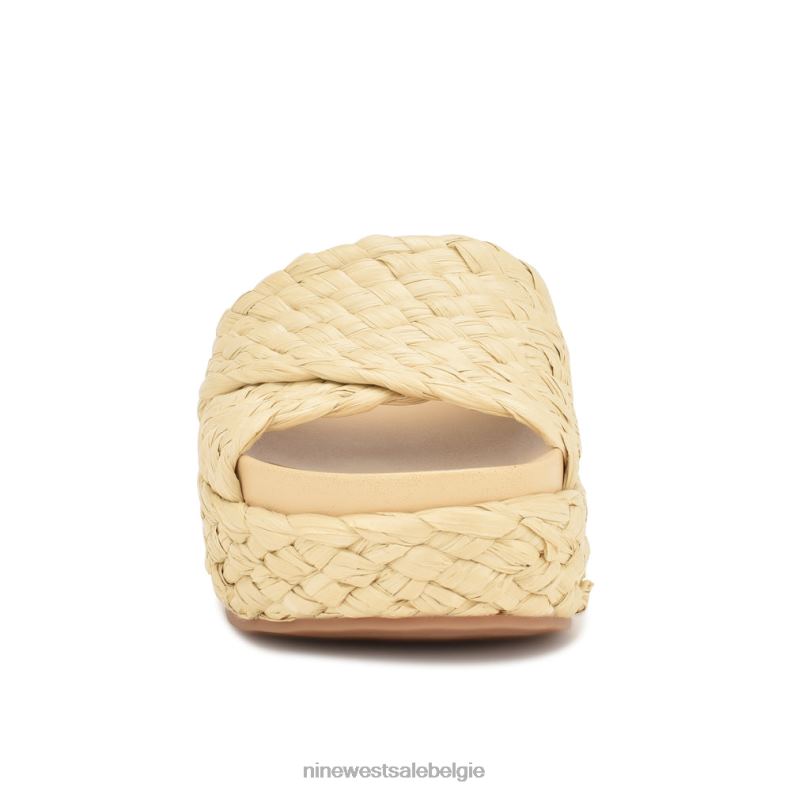 Nine West L48XT647 natuurlijke raffia Canni espadrille-slipsandalen