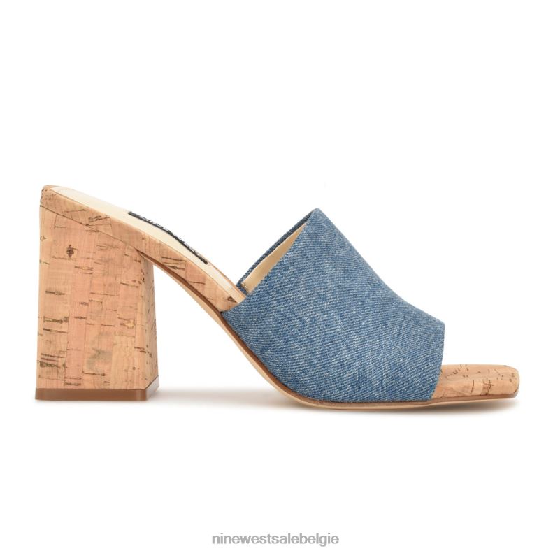 Nine West L48XT667 blauwe denim Teice sandalen met hak