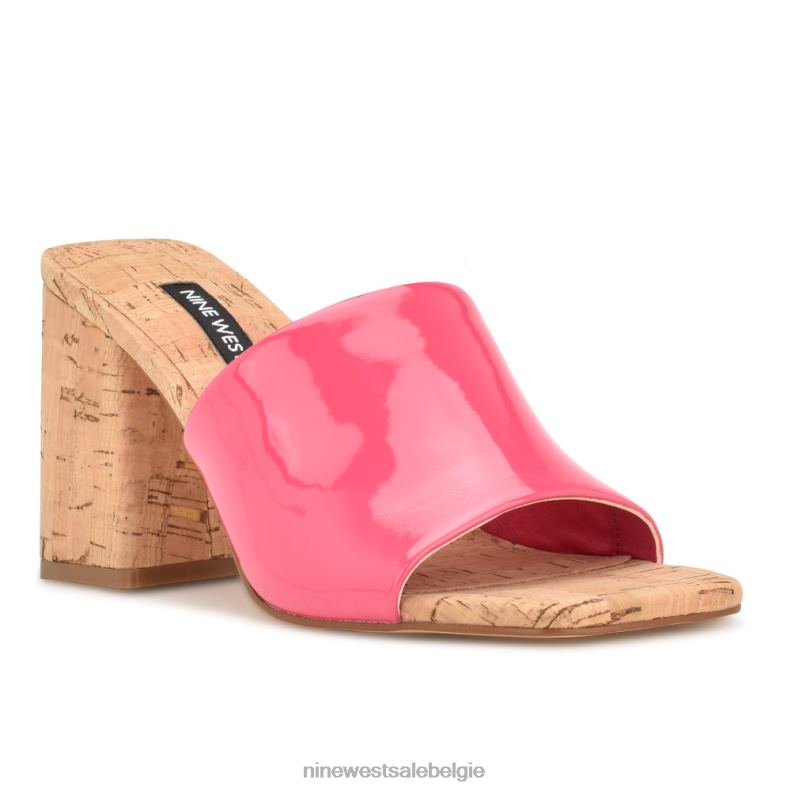 Nine West L48XT668 roze patent Teice sandalen met hak