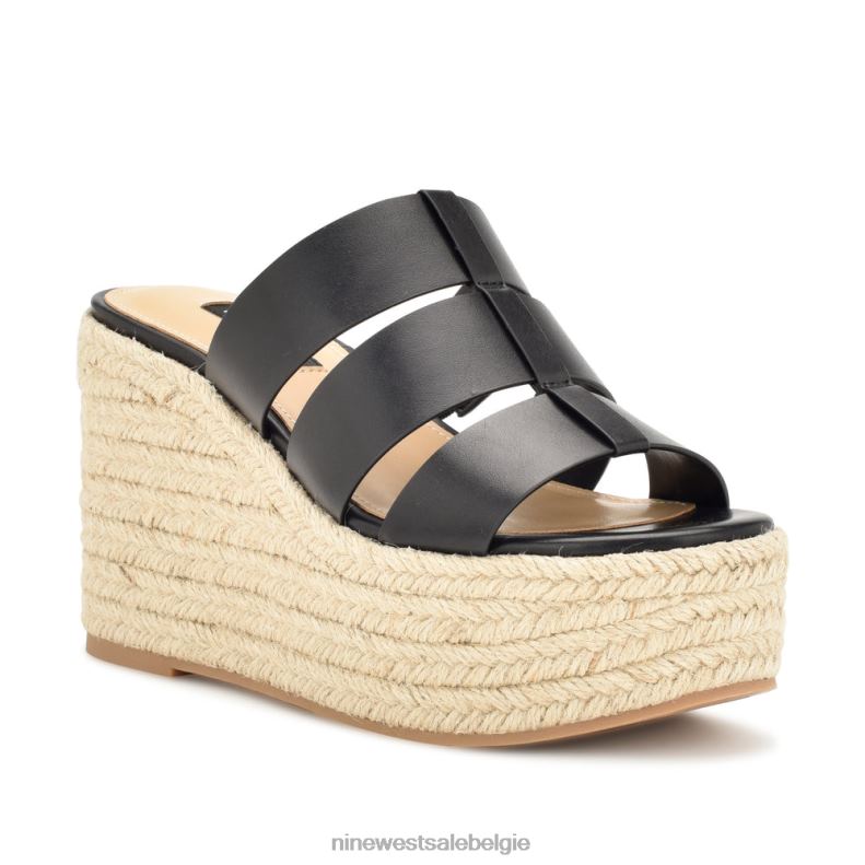 Nine West L48XT672 zwart Keran espadrille-slipsandalen