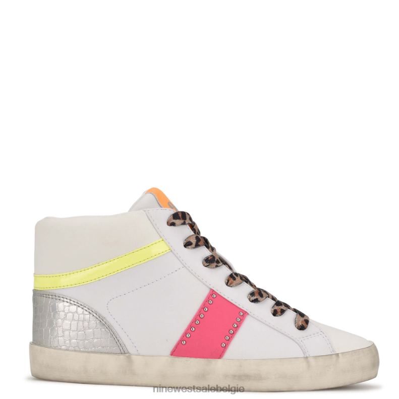 Nine West L48XT2910 wit neon multi stunnah hoge sneakers