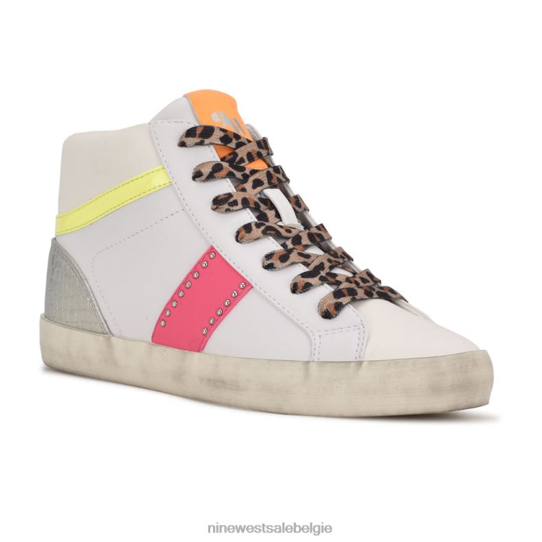 Nine West L48XT2910 wit neon multi stunnah hoge sneakers