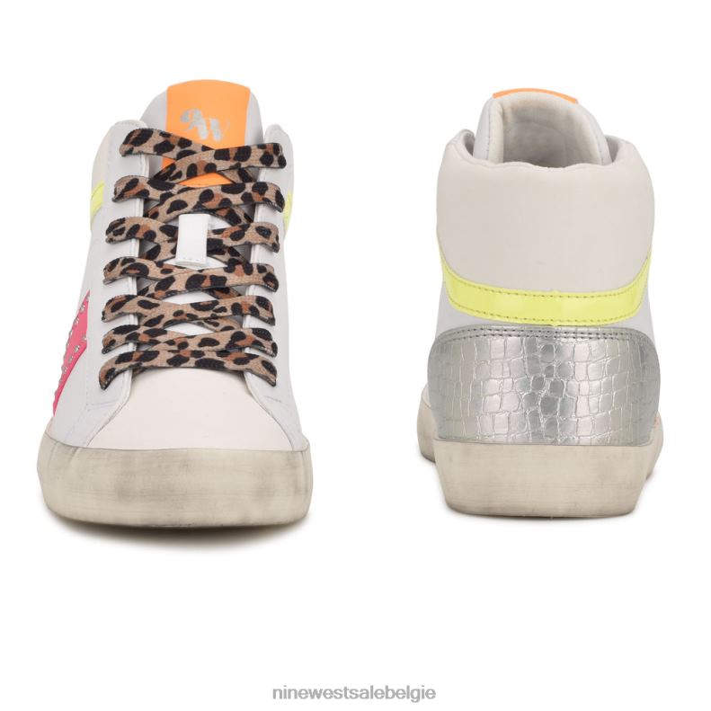 Nine West L48XT2910 wit neon multi stunnah hoge sneakers