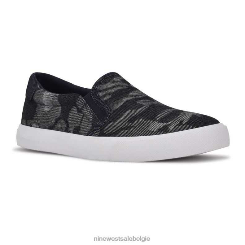 Nine West L48XT880 denim camouflage Lala slip-on sneakers