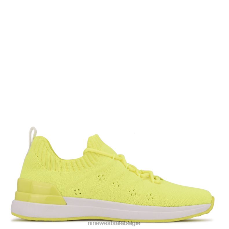 Nine West L48XT965 neon limoen gebreide sneakers