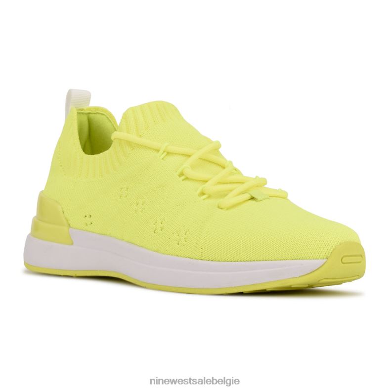 Nine West L48XT965 neon limoen gebreide sneakers