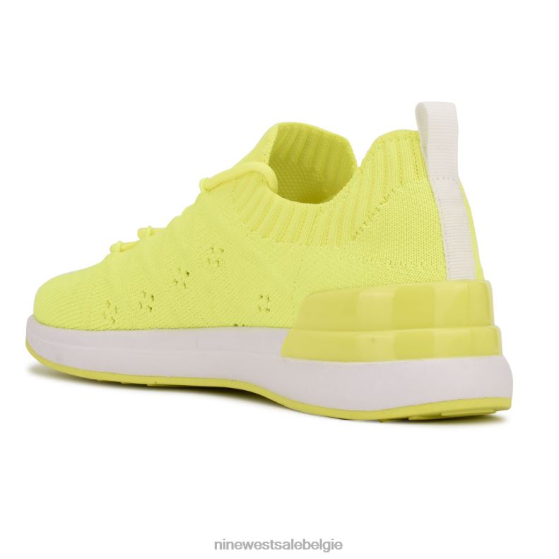 Nine West L48XT965 neon limoen gebreide sneakers