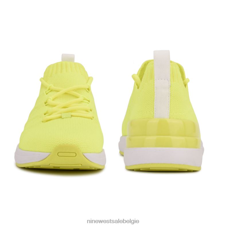 Nine West L48XT965 neon limoen gebreide sneakers