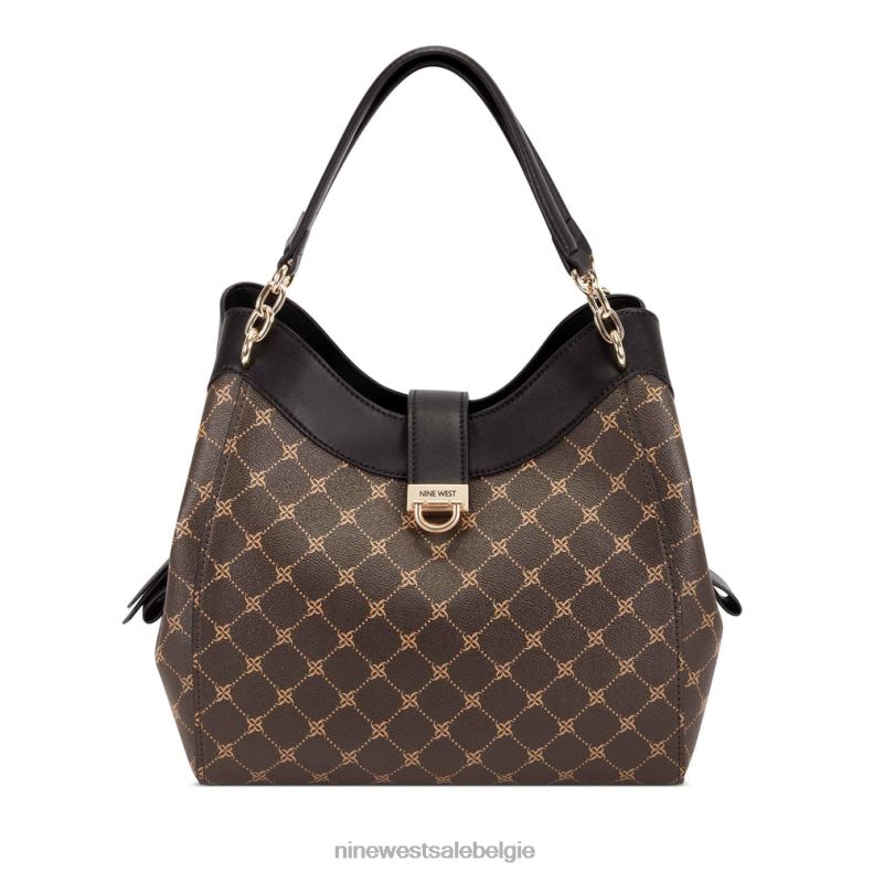 Nine West L48XT2601 bruin zwart Clara Jetset schooltas