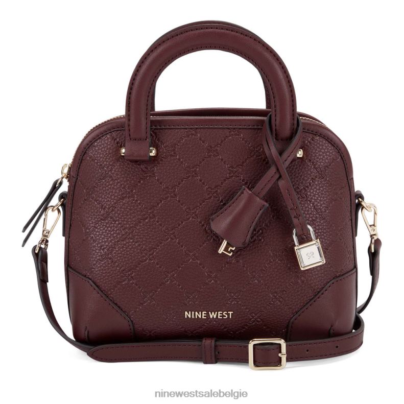 Nine West L48XT2604 Merlot-logo Brooklyn mini-koepeltas