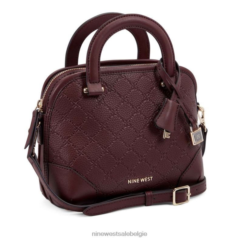 Nine West L48XT2604 Merlot-logo Brooklyn mini-koepeltas