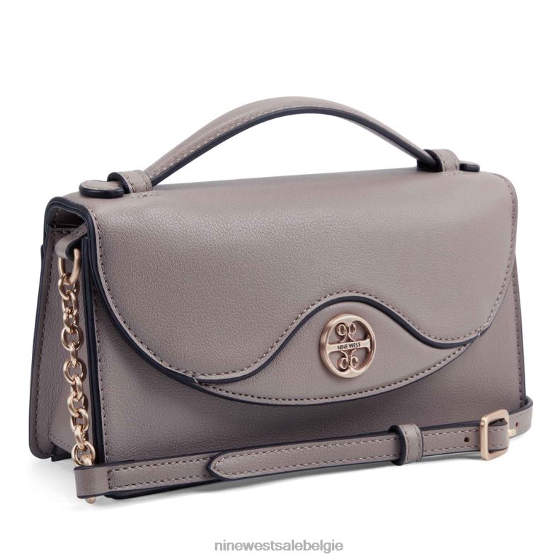 Nine West L48XT2616 grijze steen mini-crossbodyflap van Genève