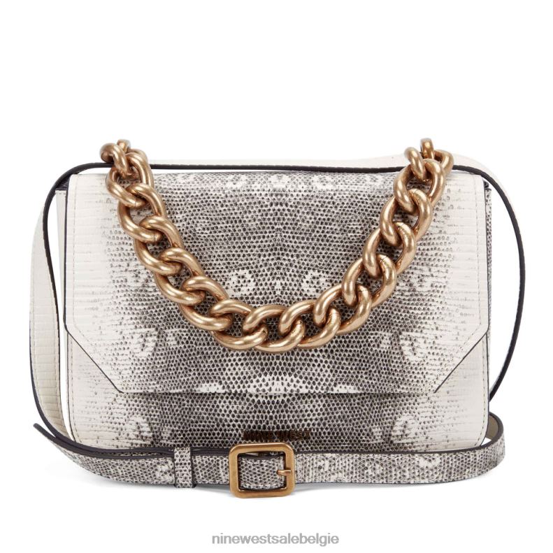 Nine West L48XT2617 natuurlijke multi hazelnoot crossbody flap