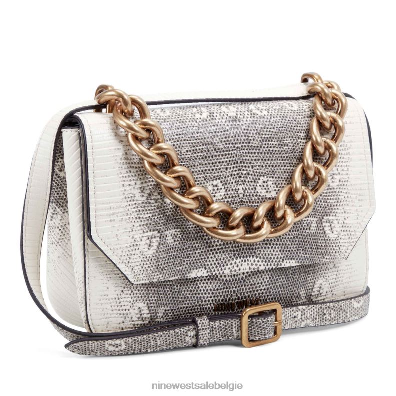 Nine West L48XT2617 natuurlijke multi hazelnoot crossbody flap