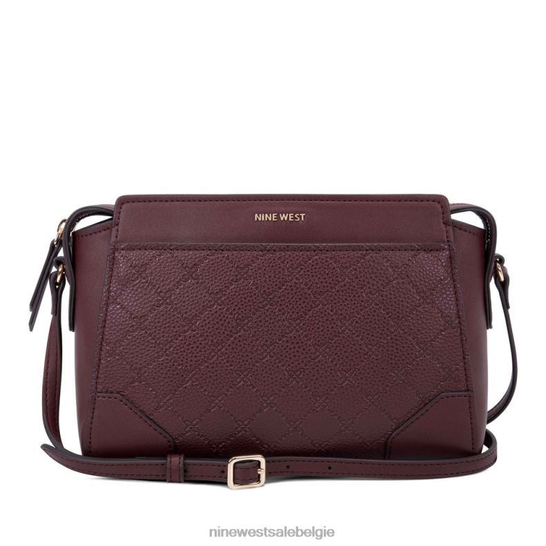 Nine West L48XT2618 Merlot-logo Brooklyn jetset crossbody