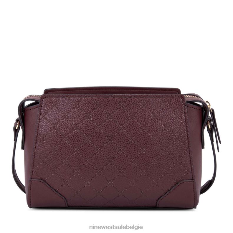 Nine West L48XT2618 Merlot-logo Brooklyn jetset crossbody