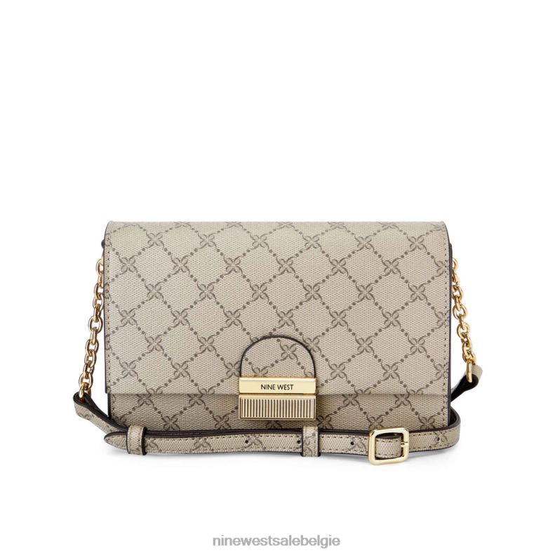 Nine West L48XT2637 beige logo-multi Kathy mini-crossbodyflap