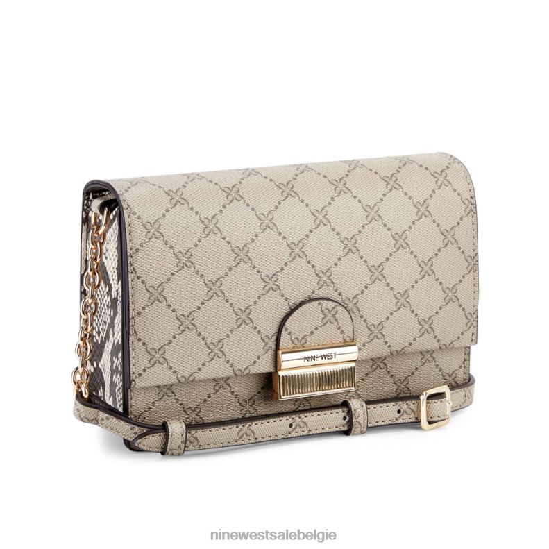 Nine West L48XT2637 beige logo-multi Kathy mini-crossbodyflap