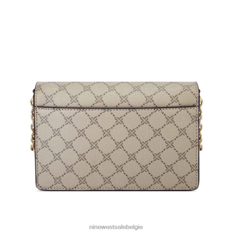 Nine West L48XT2637 beige logo-multi Kathy mini-crossbodyflap