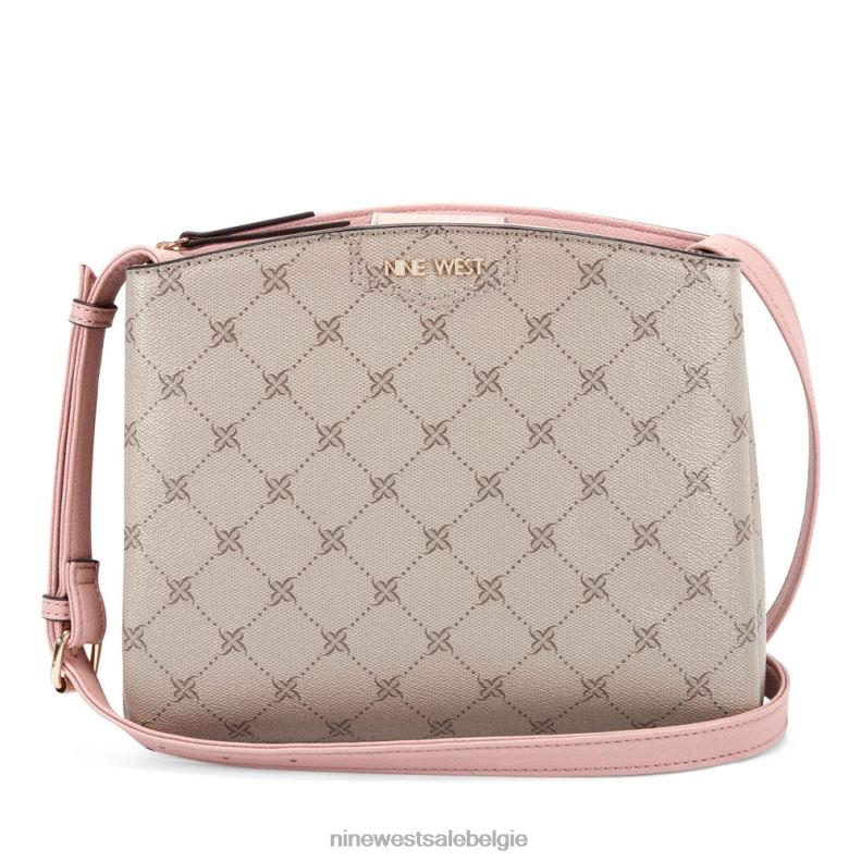 Nine West L48XT2659 hazelnootlogo/modern roze jorie mini-jetset crossbody