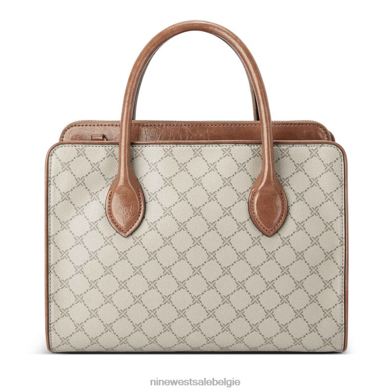 Nine West L48XT2769 beige logo/bruin Susan Jetset schooltas