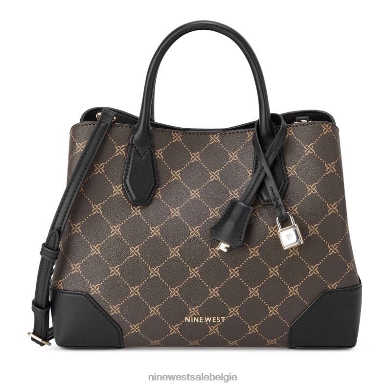 Nine West L48XT2796 bruin zwart Brooklyn jetset schooltas