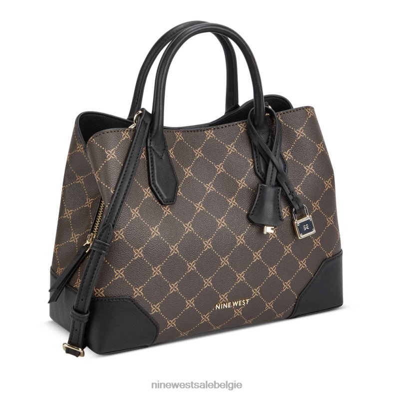 Nine West L48XT2796 bruin zwart Brooklyn jetset schooltas