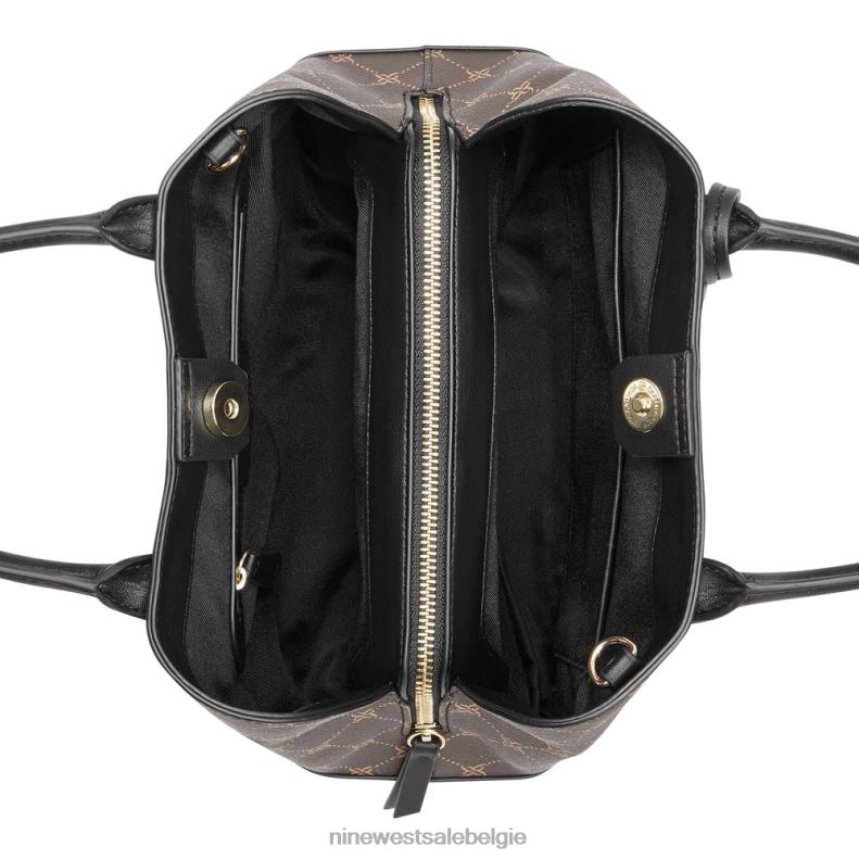 Nine West L48XT2796 bruin zwart Brooklyn jetset schooltas