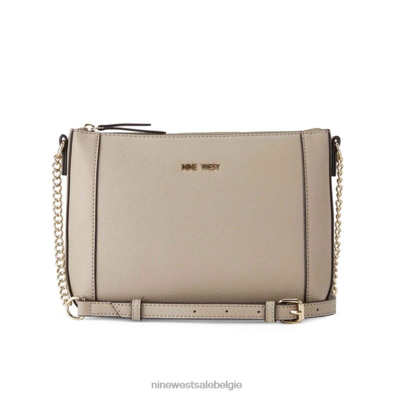 Nine West L48XT2433 puimsteen Crossbody met basilicum top en ritssluiting