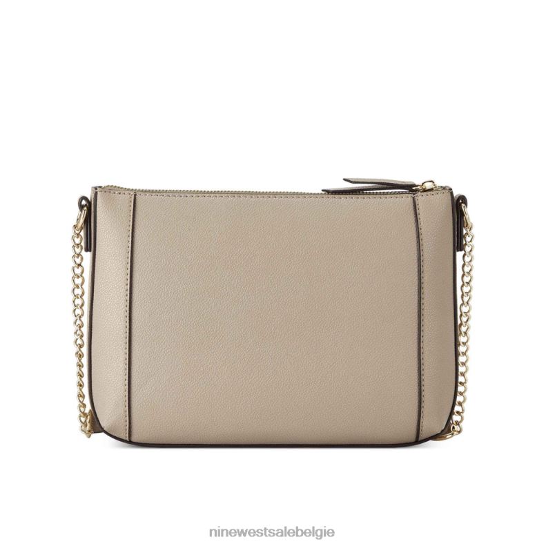 Nine West L48XT2433 puimsteen Crossbody met basilicum top en ritssluiting