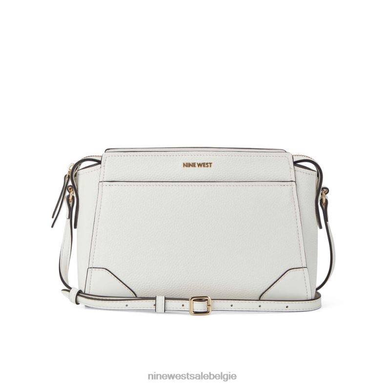 Nine West L48XT2437 optische witte kiezelsteen Brooklyn jetset crossbody